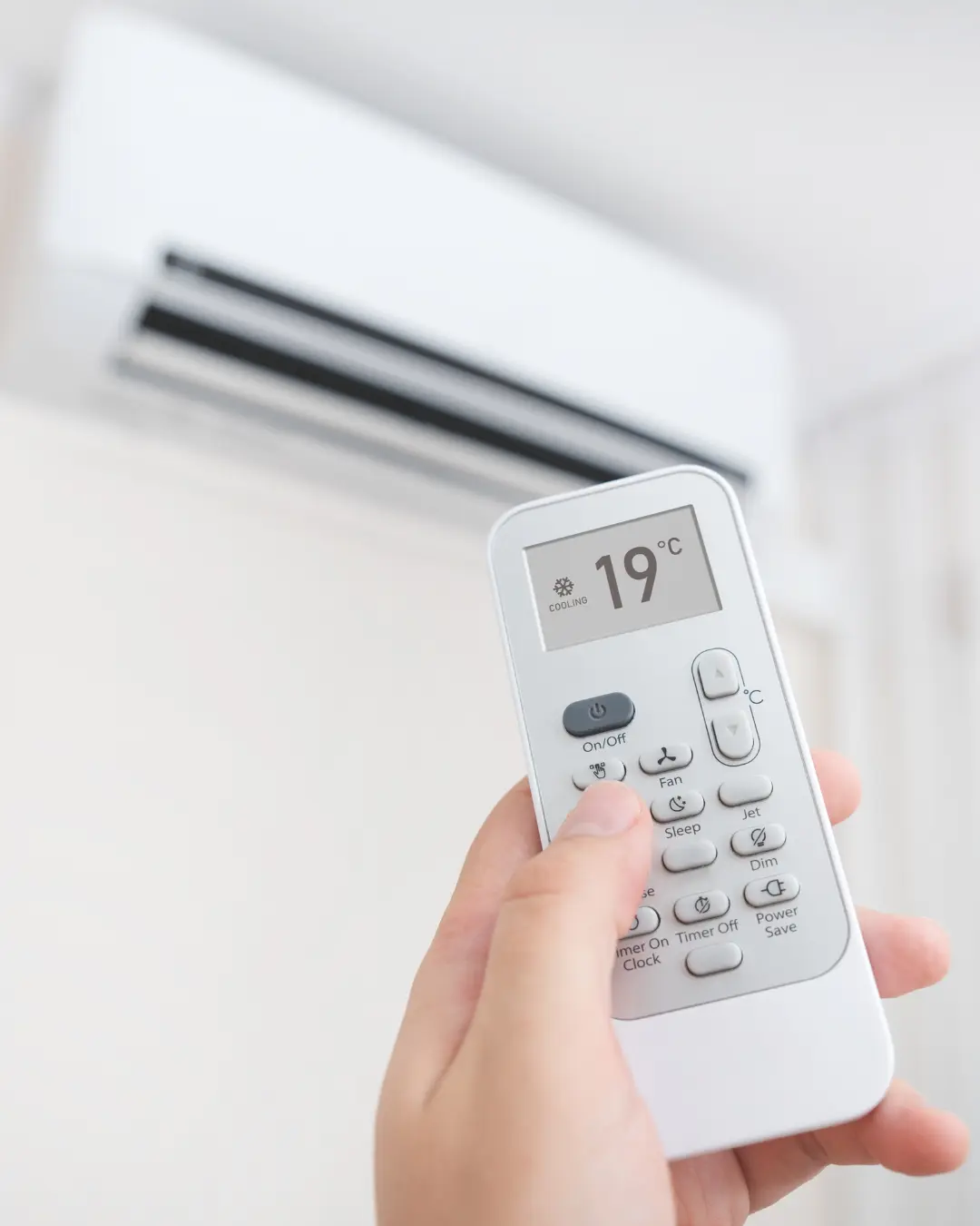 réglage de la température de la climatisation