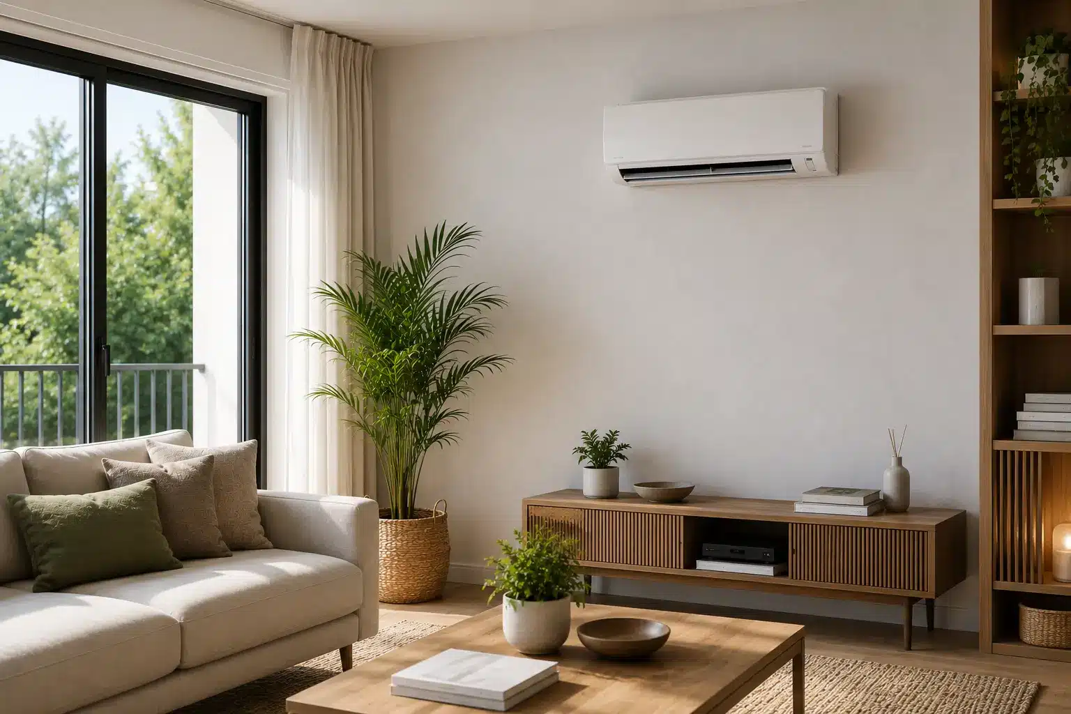 salon avec climatisation monosplit